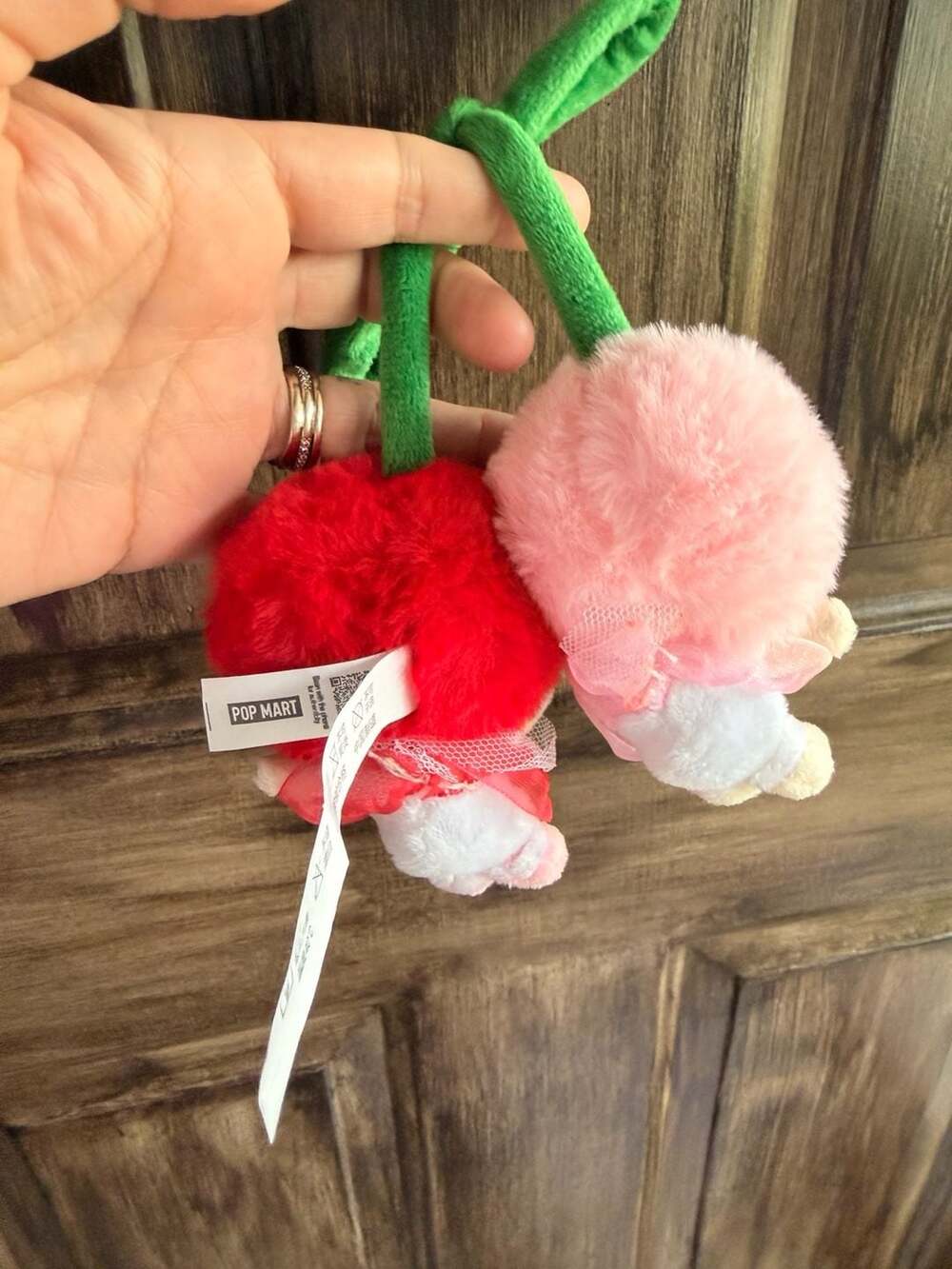 POP MART Crybaby Crying For Love Love You Cherry Plush Figure Pendant - Picture 6 of 8